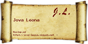 Jova Leona névjegykártya